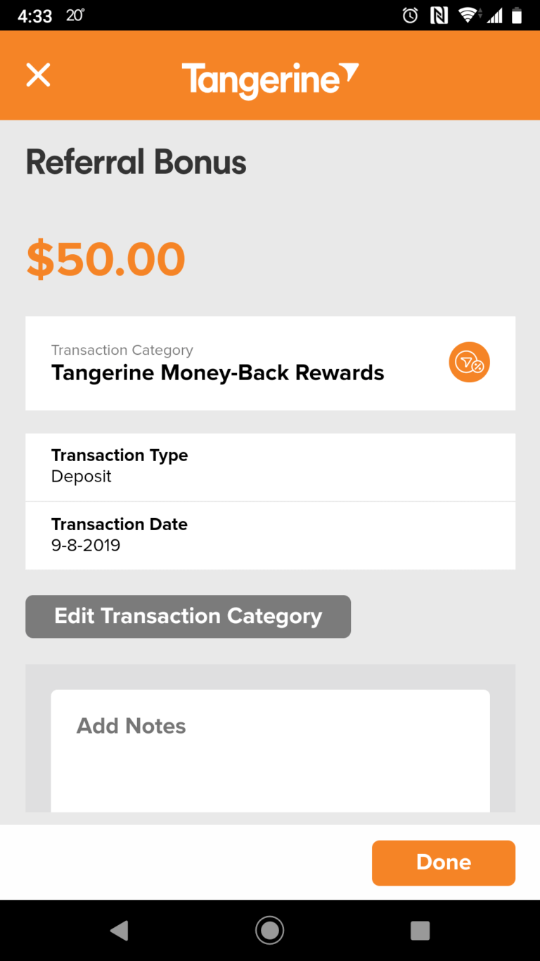 [カナダで一番お得な銀行] 口座維持費が無料！Tangerine (タンジェリンバンク)！口座開設で50ドルが必ずもらえちゃう！ すんぽすと